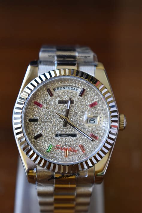 128239 rolex diamond rainbow|rolex 18 ct watch.